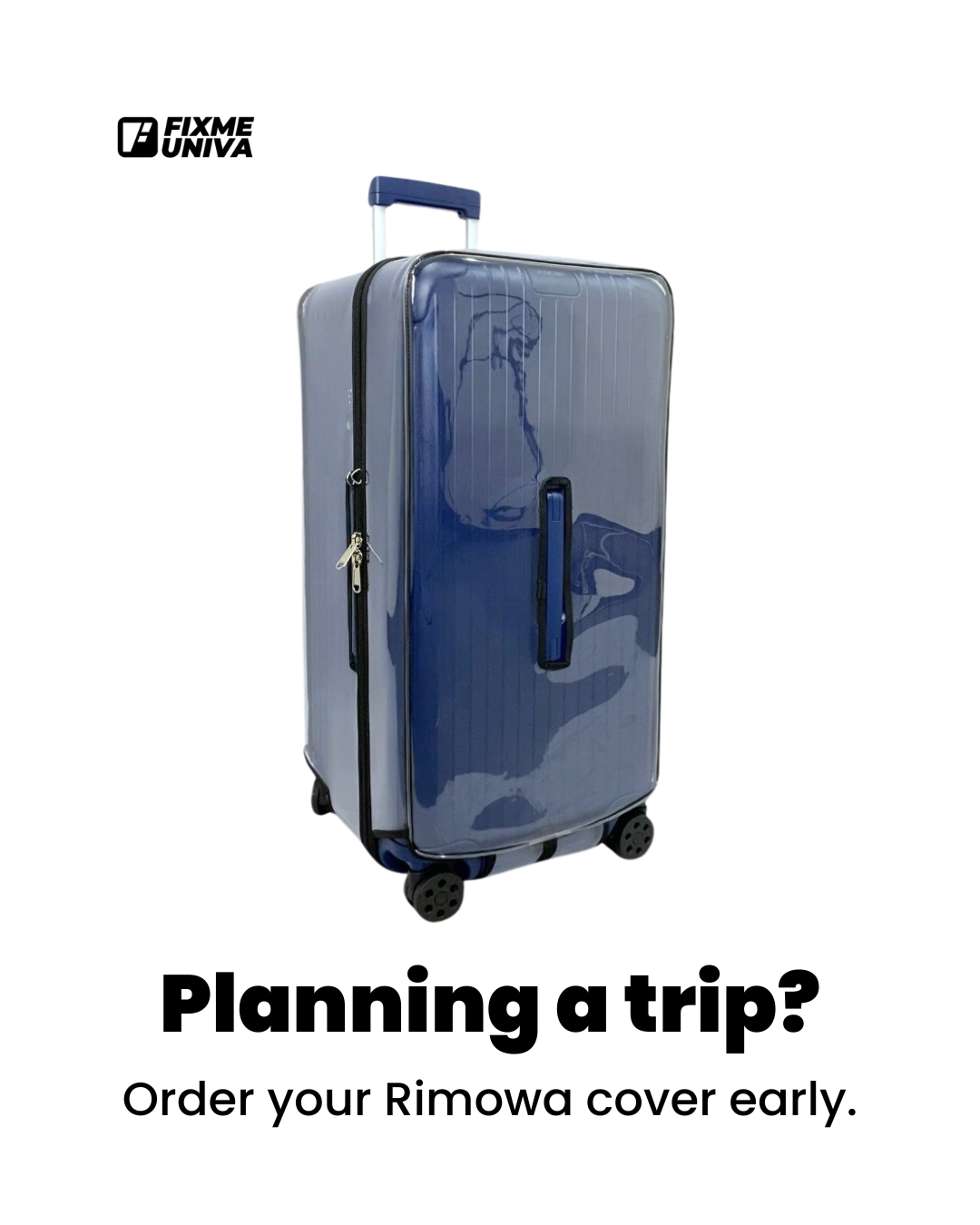Rimowa Essential Trunk Plus with a clear cover, Planning a trip? Order your Rimowa cover early.