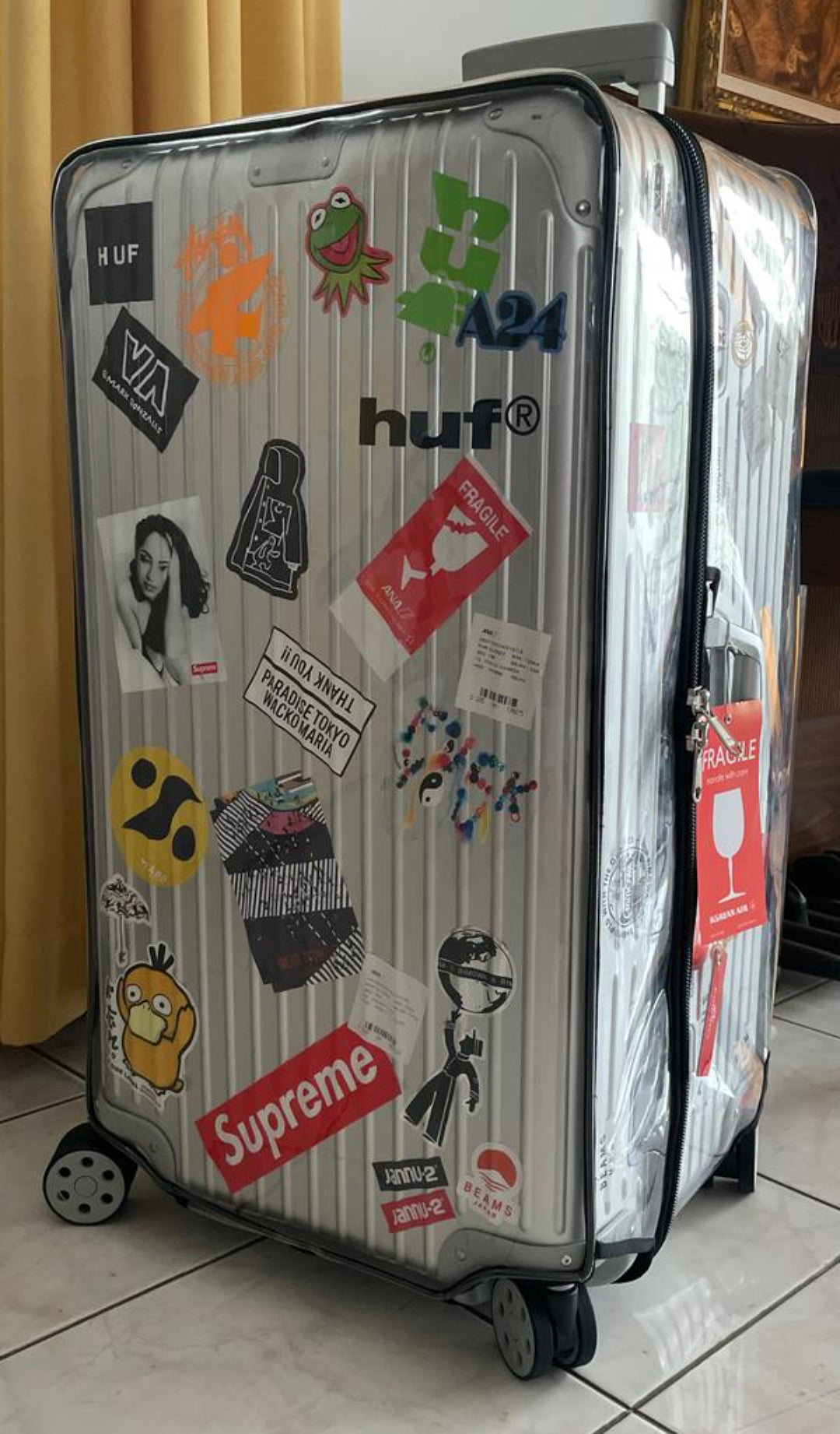 rimowa original trunk clear made to order with black trim fixmeuniva