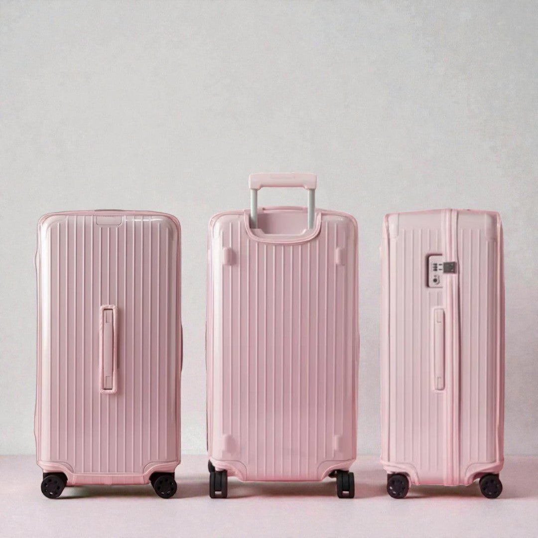 Rimowa Essential Ballerina Pink cover with pink trim by Fixmeuniva